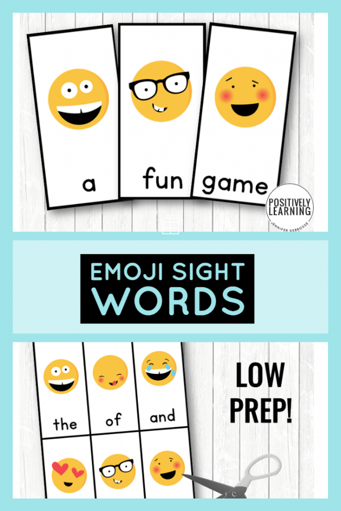 Emoji Sight Words Game Positively Learning
