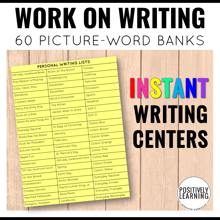 Writing Lists for Centers Positively Learning