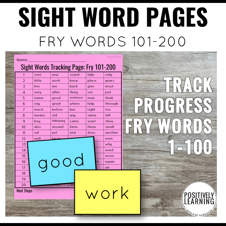 Fry Words Worksheets Set 2 Positively Learning