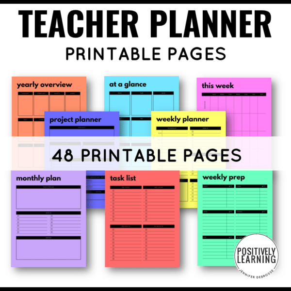 Teacher Planner Pages - Positively Learning
