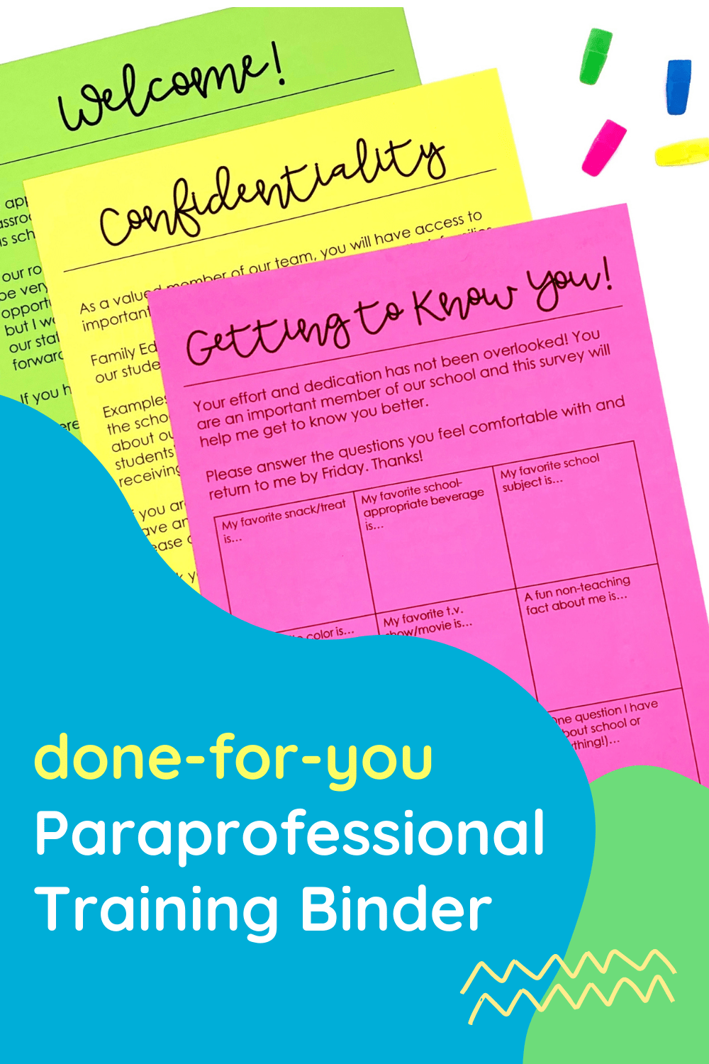 Paraprofessional Training Binder for Special Education Positively Learning