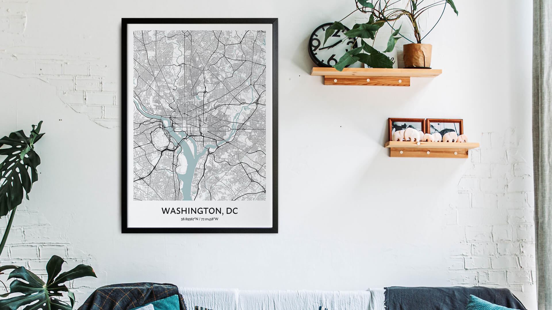 Washington DC Map Poster City Map Art Positive Prints