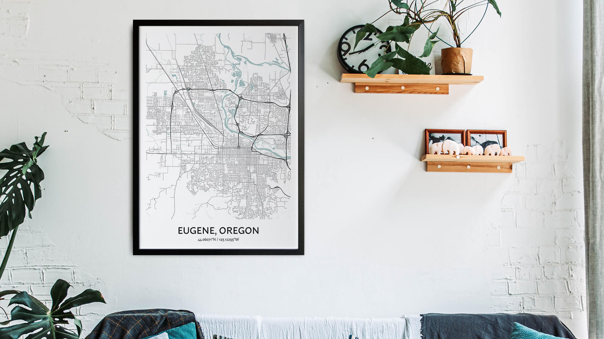 Eugene Map Poster Your City Map Art Positive Prints