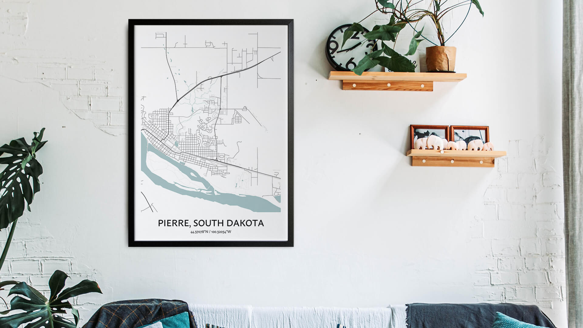 Pierre Map Poster Your City Map Art Positive Prints