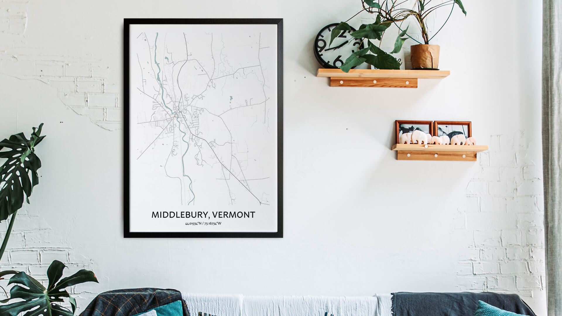 Middlebury Map Poster Your City Map Art Positive Prints
