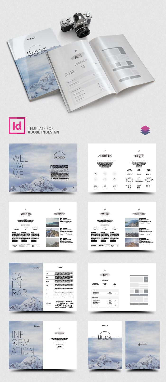 Magazine Media Kit StockInDesign