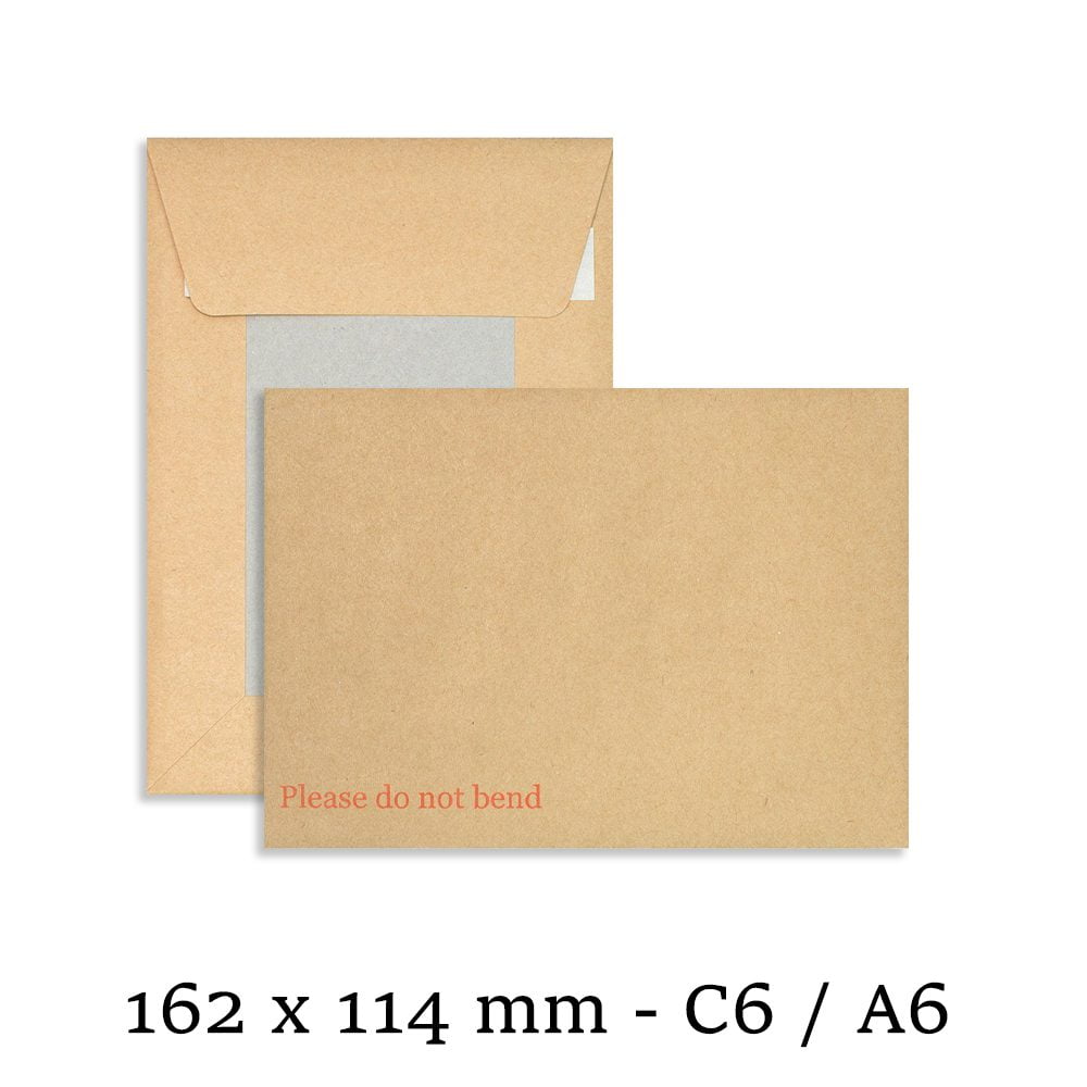 162 x 114 mm Board Back Envelopes RV Packaging Ltd.