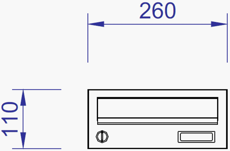 H2601 Horizontal Letterbox Post Boxes UK
