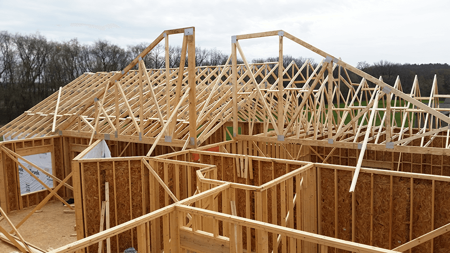 Rough Framing Residential Milton, WI Post Builders Custom Home