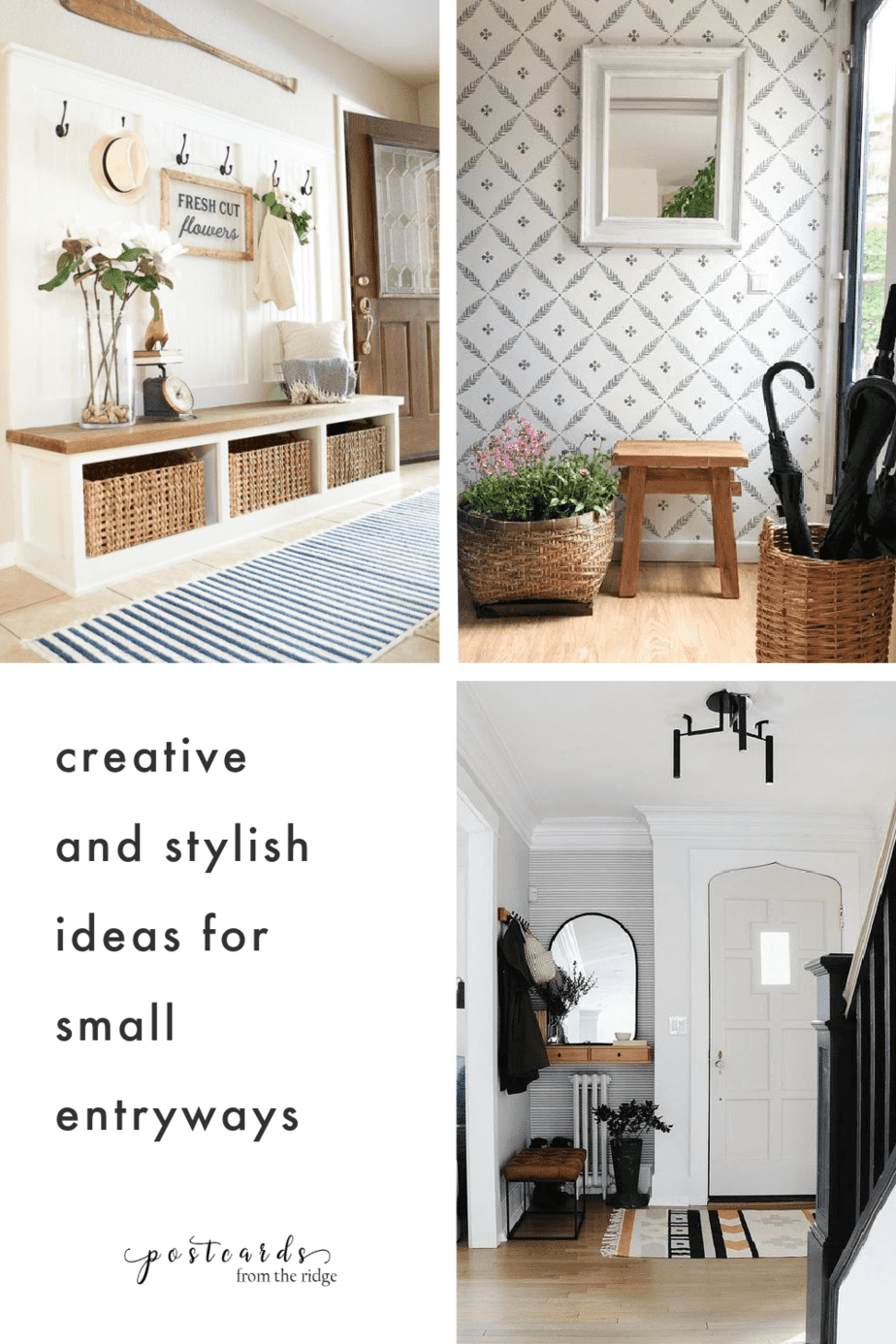 13 Ideas for Organizing and Decorating Small Entryways Postcards from