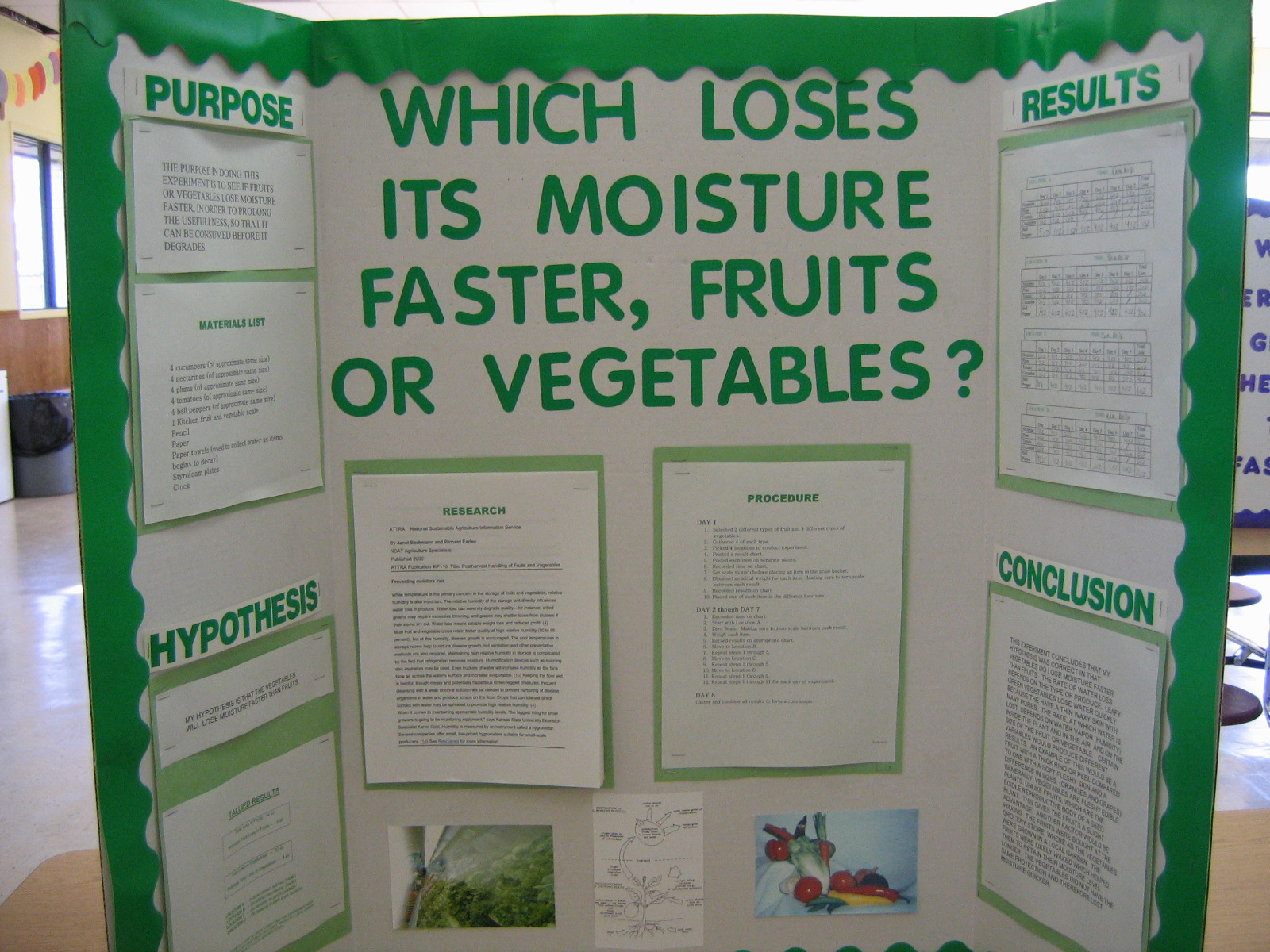 do vegetables or fruits lose