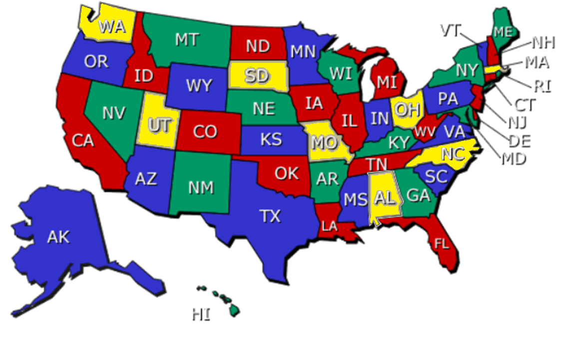 Show Me A Map Of The 50 States Fifty Nifty United States