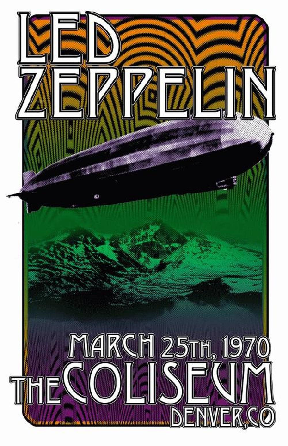 LED ZEPPELIN DENVER COLORADO 1970 CONCERT POSTER REPO eBay