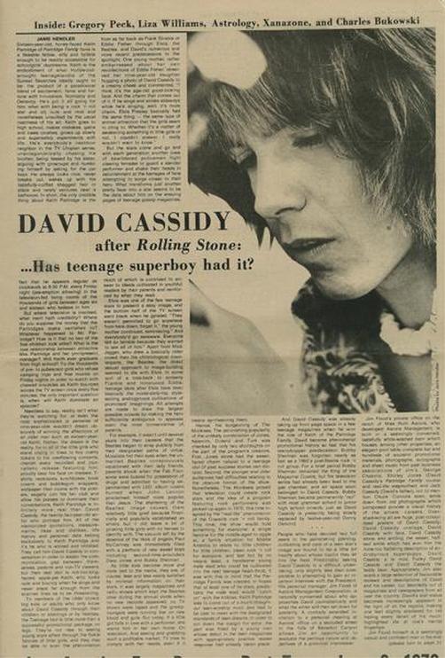 David Cassidy Rolling Stone