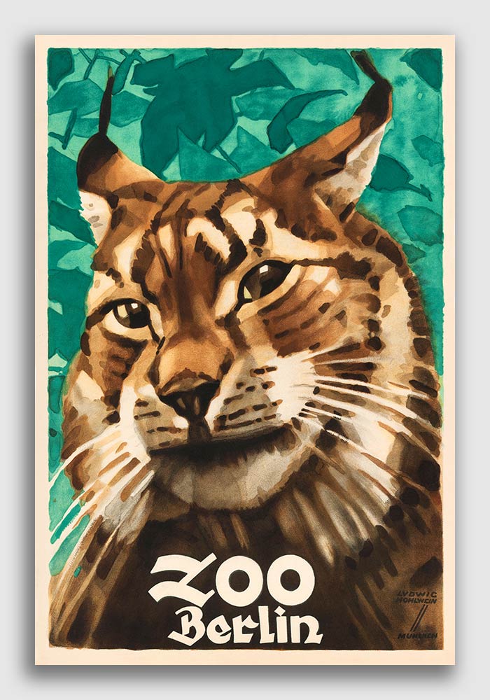 1928 "Zoo Berlin" Vintage Style Zoo Animal Poster 24x36 eBay