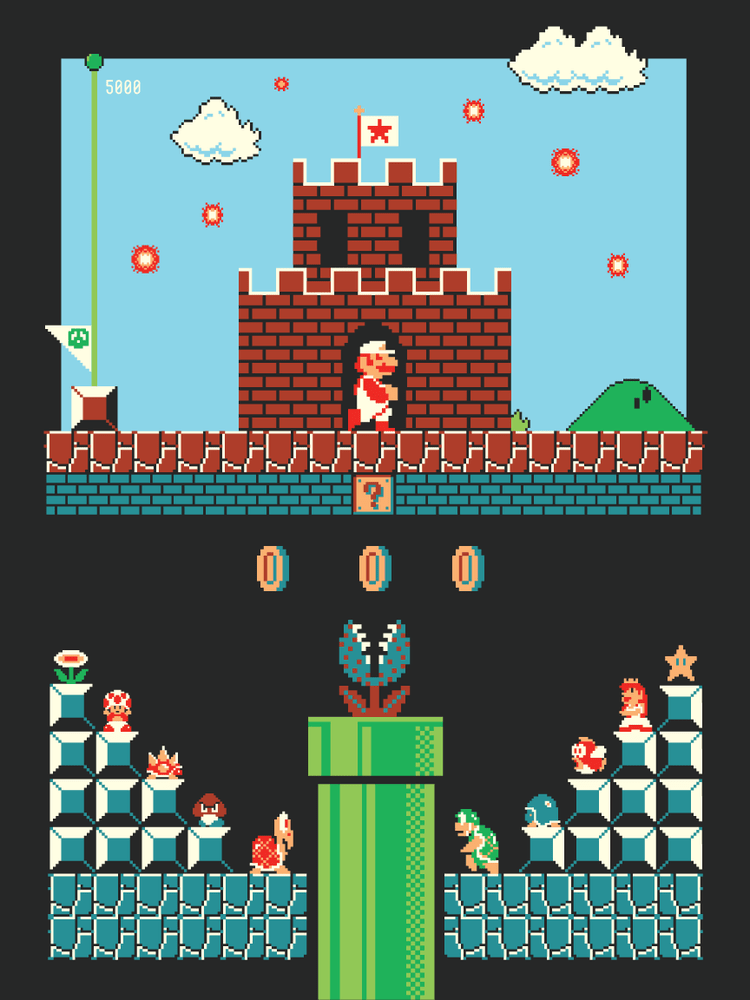 Super Mario Bros. Level One PosterSpy