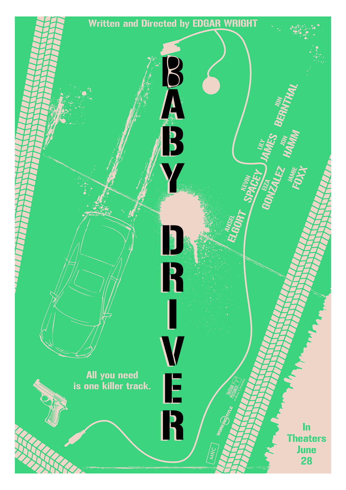 BABY DRIVER Poster 1 GlenStoneIllustration PosterSpy