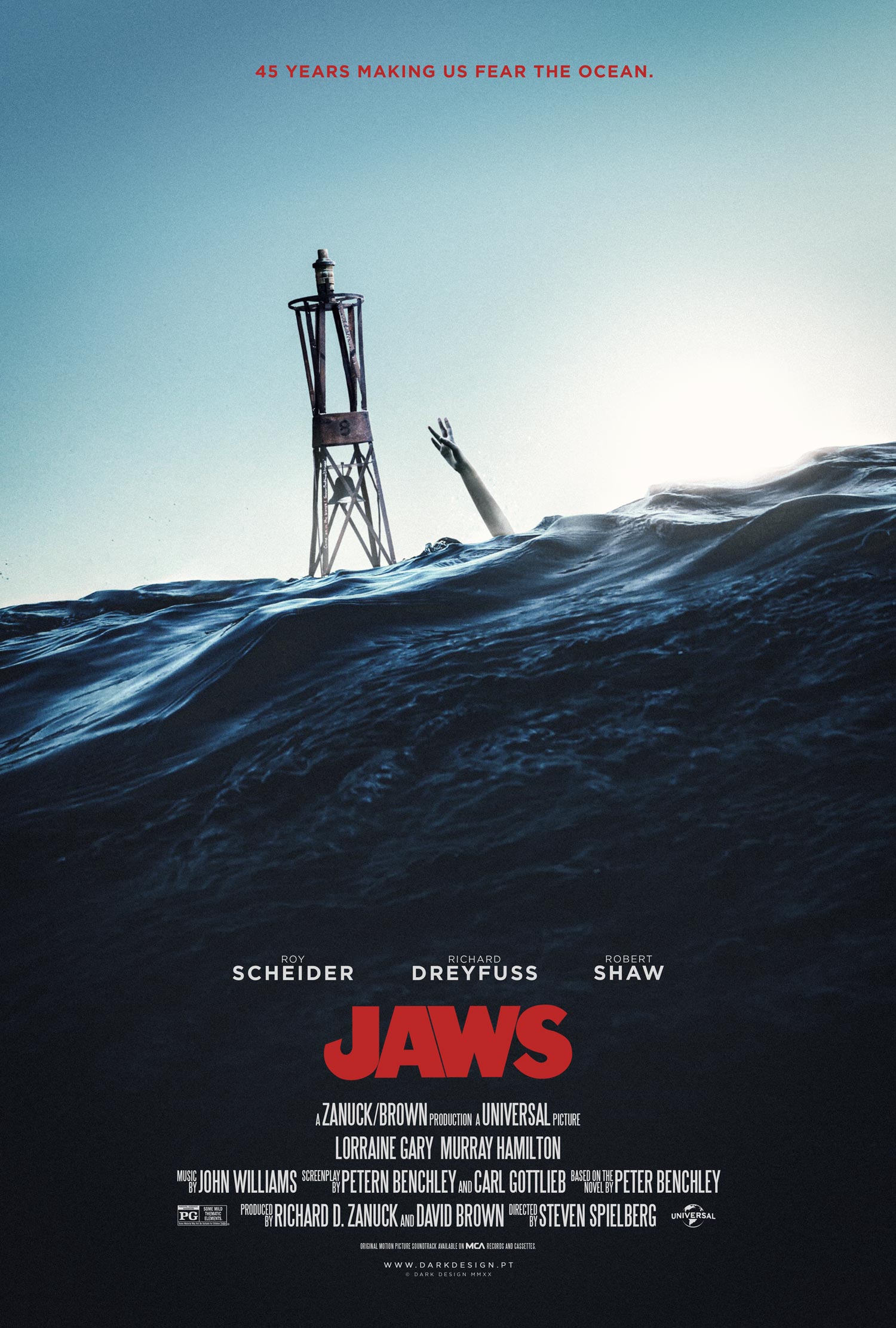 Jaws 45th Anniversary Poster By Darkdesign