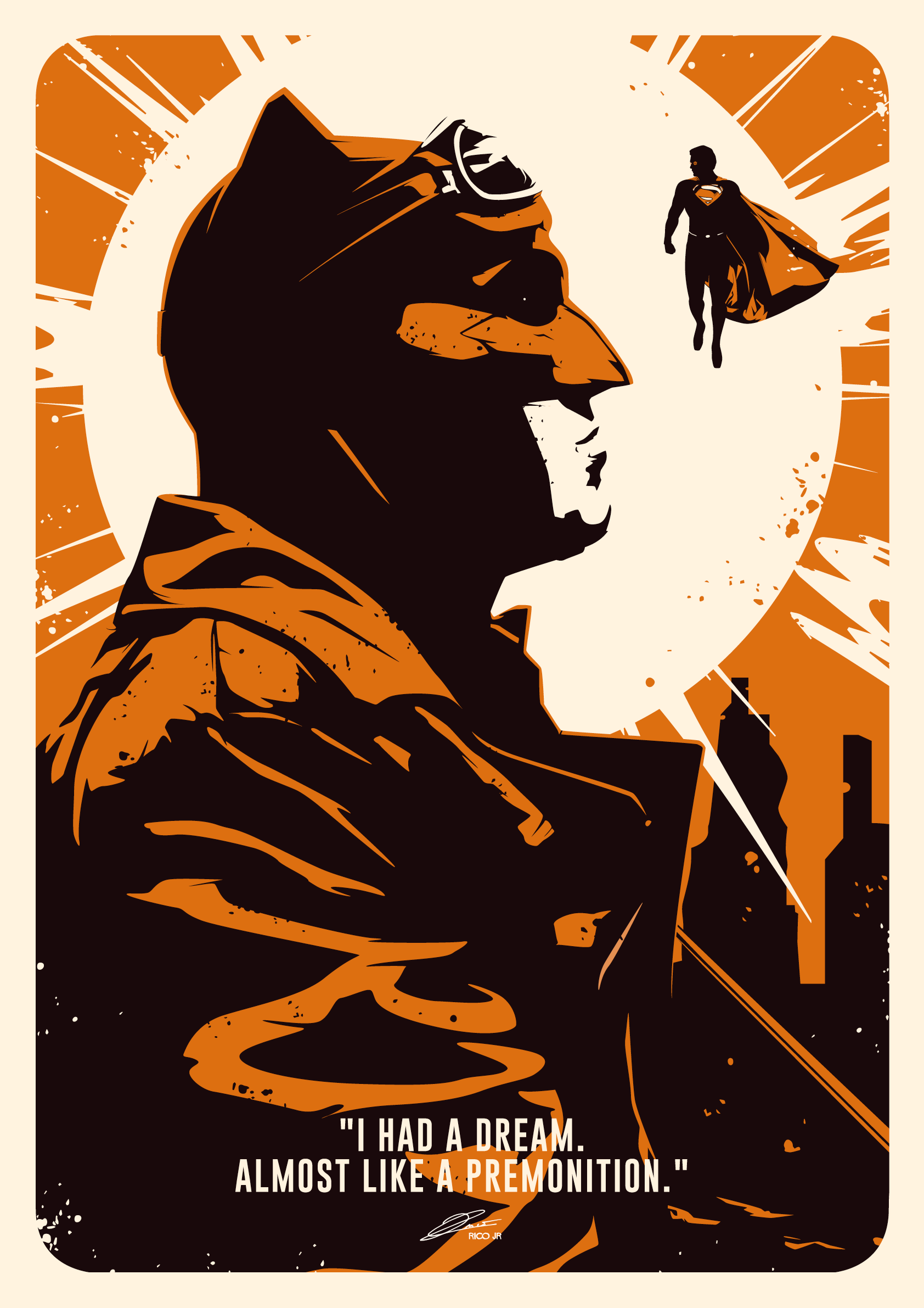 KNIGHTMARE BATMAN Poster Art Poster By Rico Jr