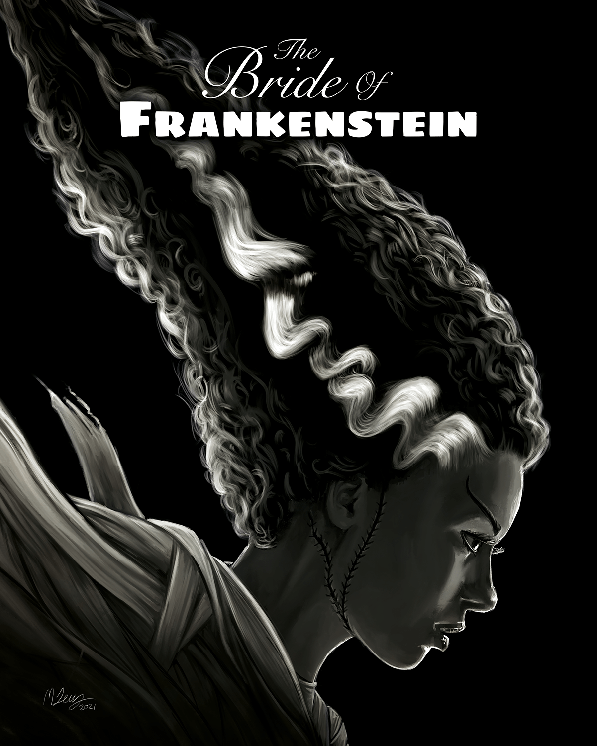 The Bride Of Frankenstein Poster By Mark Levy Art
