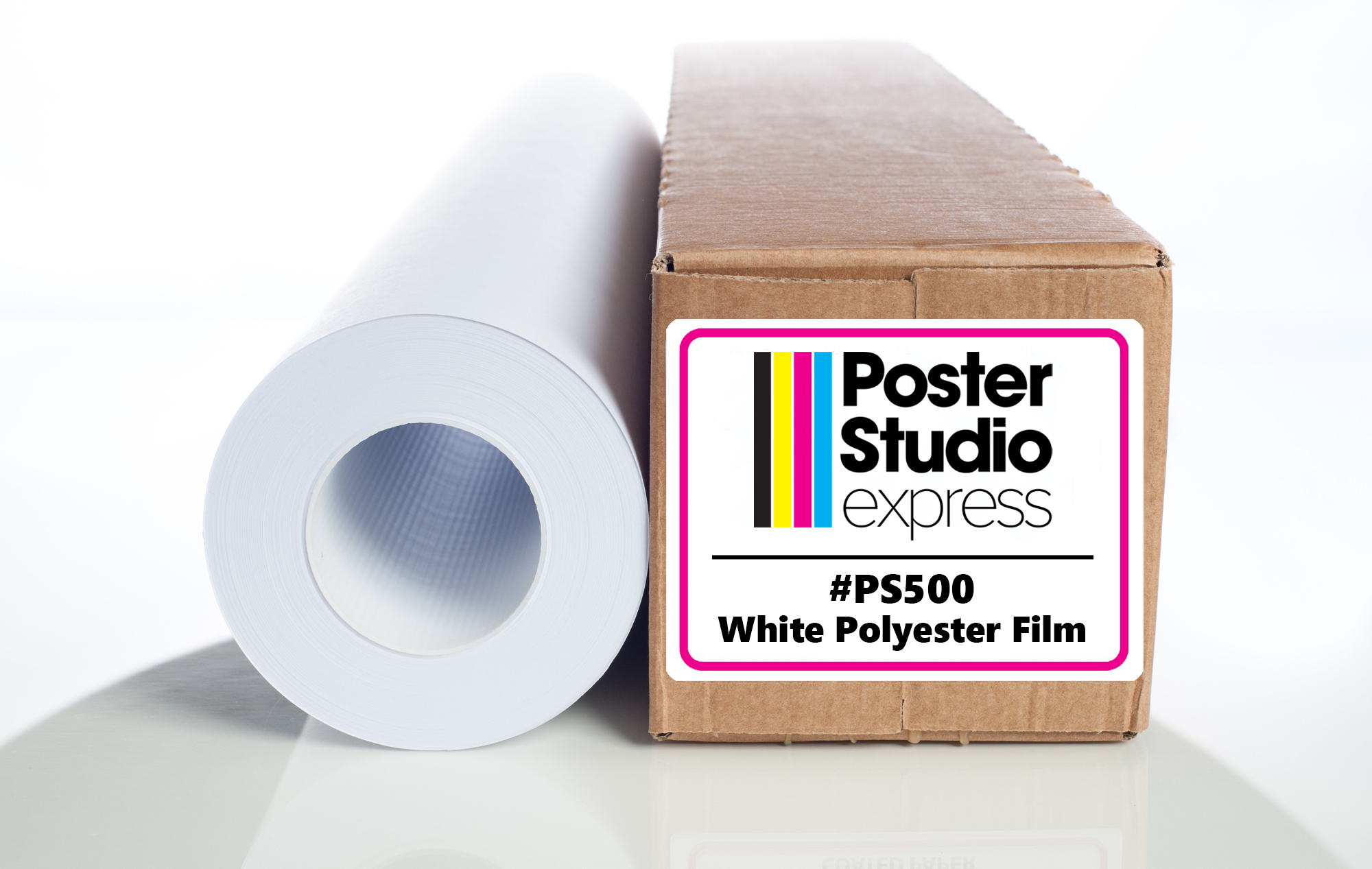 White Polyester Film Poster Studio Express