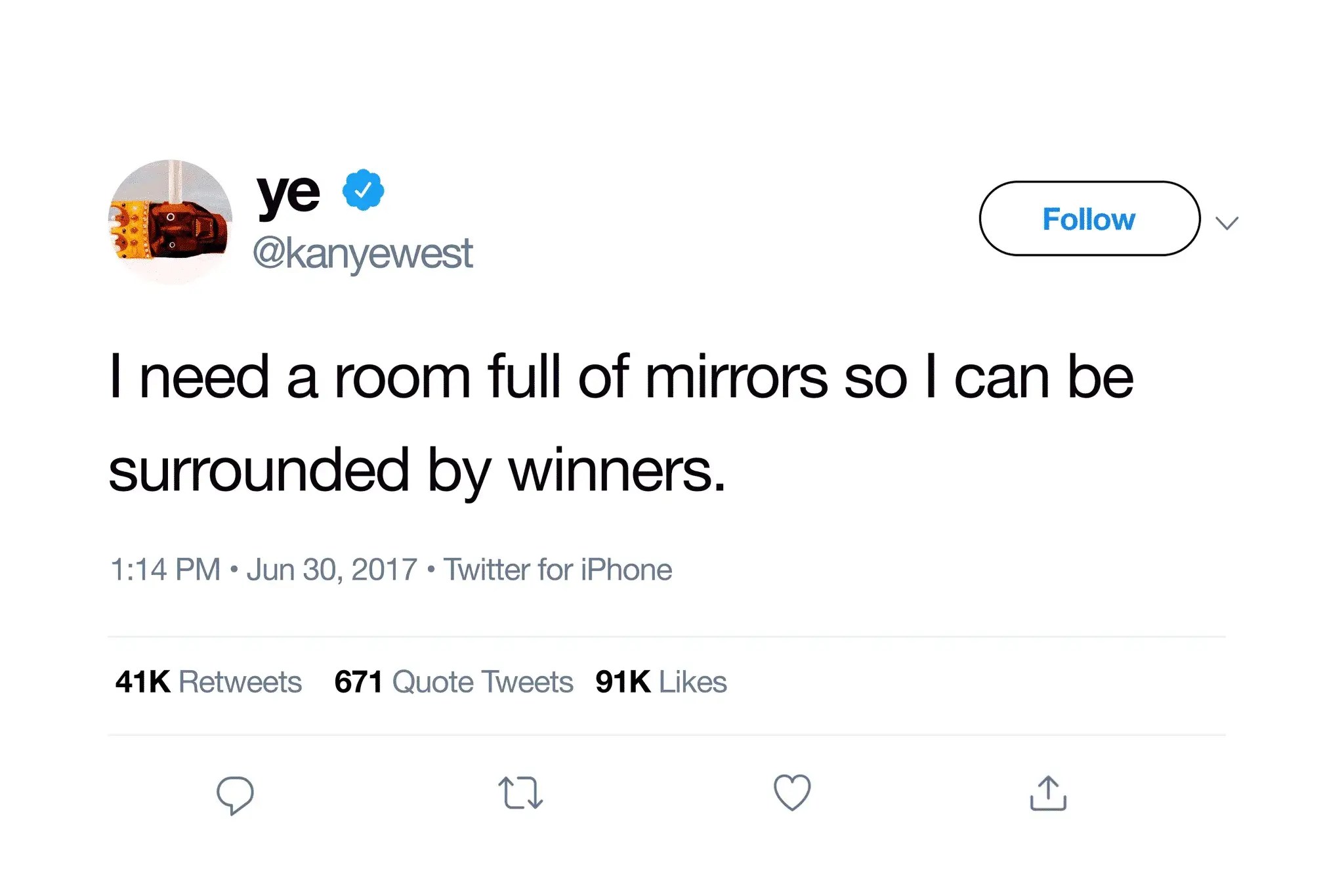 Kanye West ‘Mirrors’ Tweet Poster Postertok