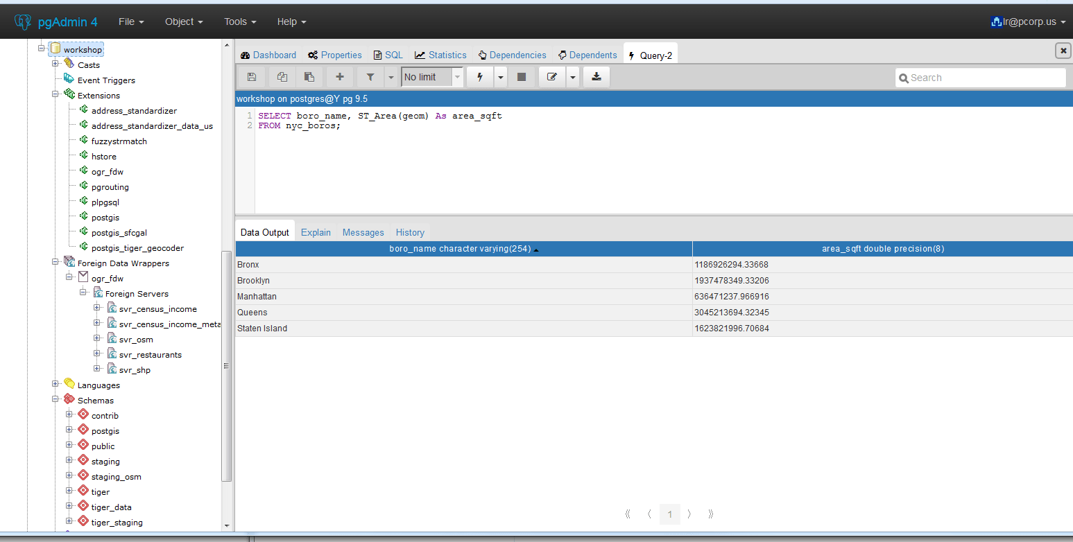 First Look at pgAdmin 4 Postgres OnLine Journal