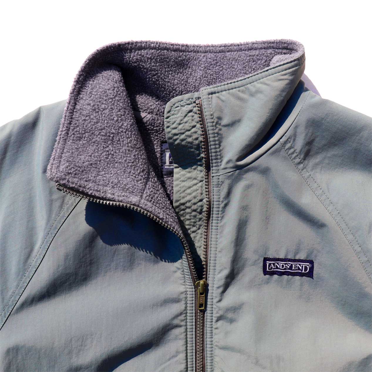 POST JUNK / 90’s LANDS’ END Polartec Fleece Lined Nylon Jacket Made In
