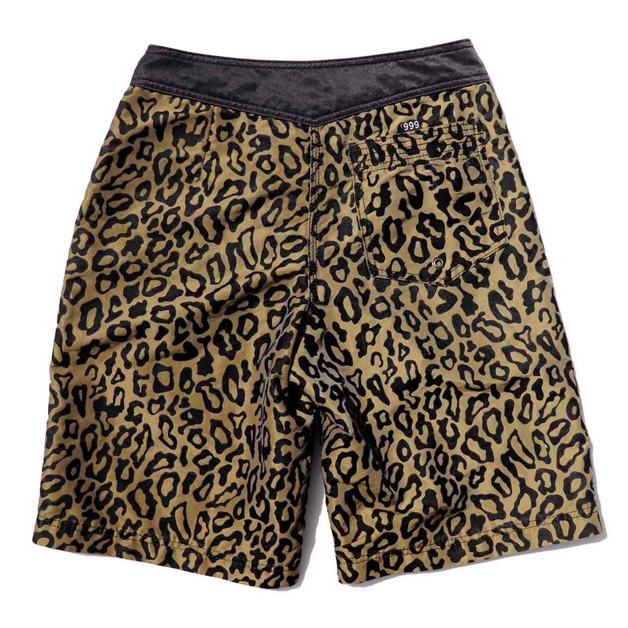 POST JUNK / HURLEY USA製 レオパード フロッキープリント ボードショーツ [About M]