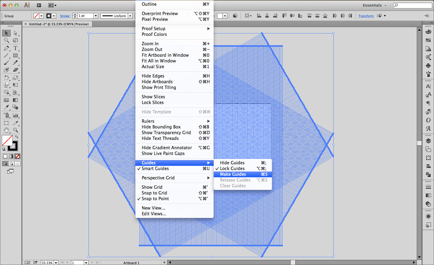 Creating an isometric grid in Illustrator [Tutorial