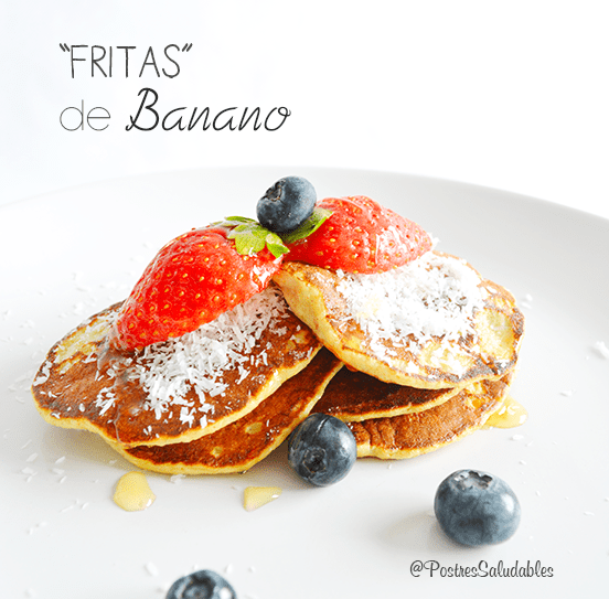 Fritas de banano saludables Postres Saludables