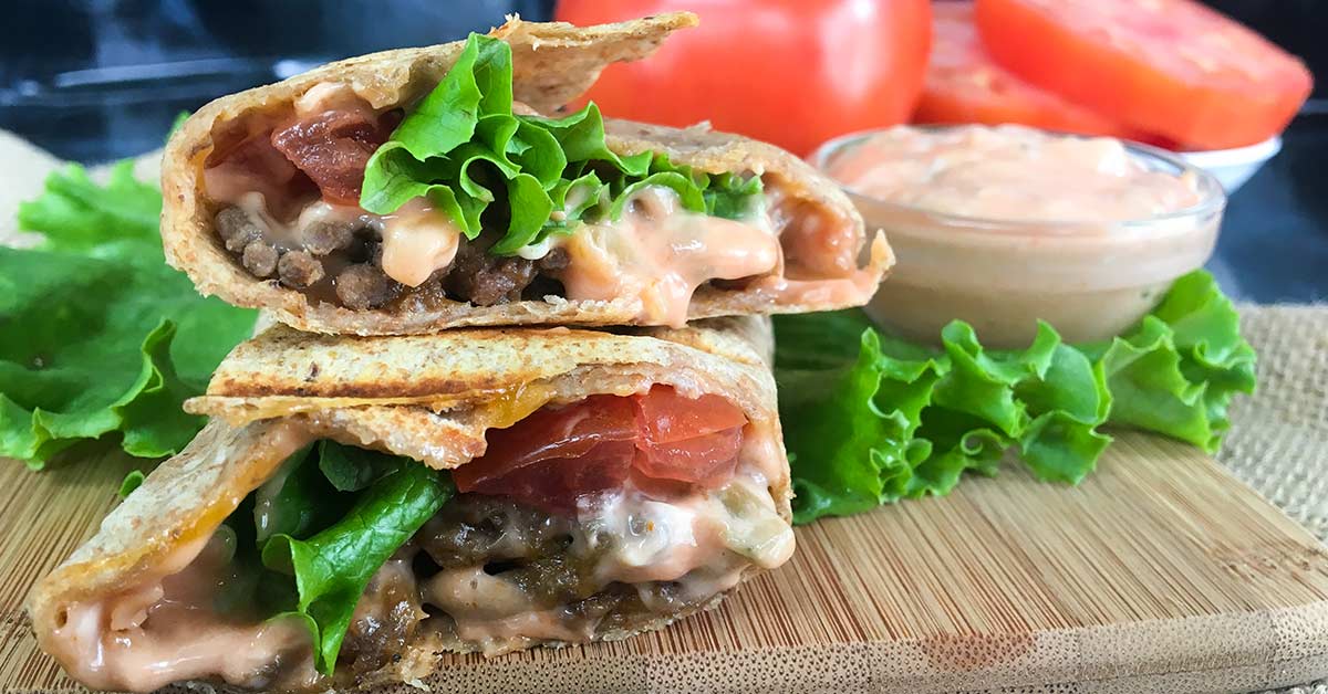 Healthy Copy Cat InNOut Wrap with Animal Style Sauce