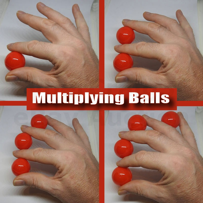 MULTIPLYING BALLS CLASSIC MANIPULATING STAGE MAGIC TRICK RED VANISH APPEAR NEW eBay