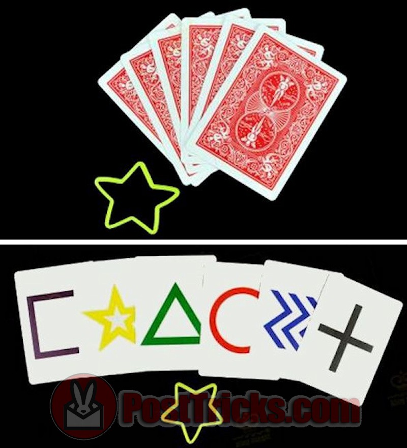 ESP CARD PREDICTION ELASTIC STAR RUBBER BAND Post Tricks