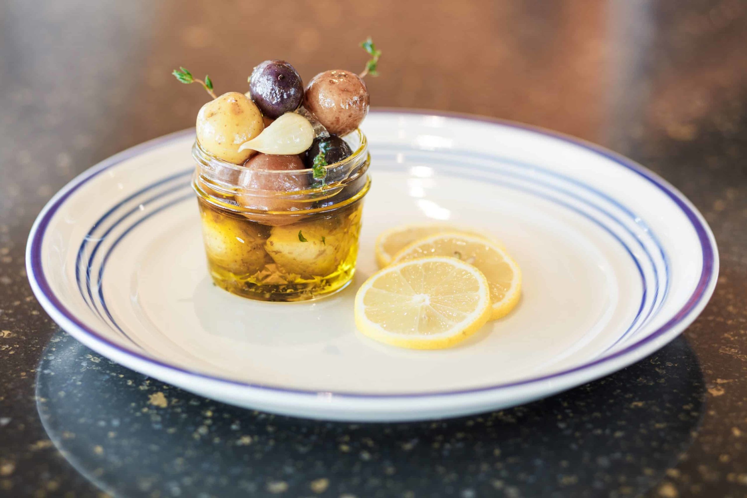 Foodservice Recipe Potato Confit with Meyer Lemon Vinaigrette