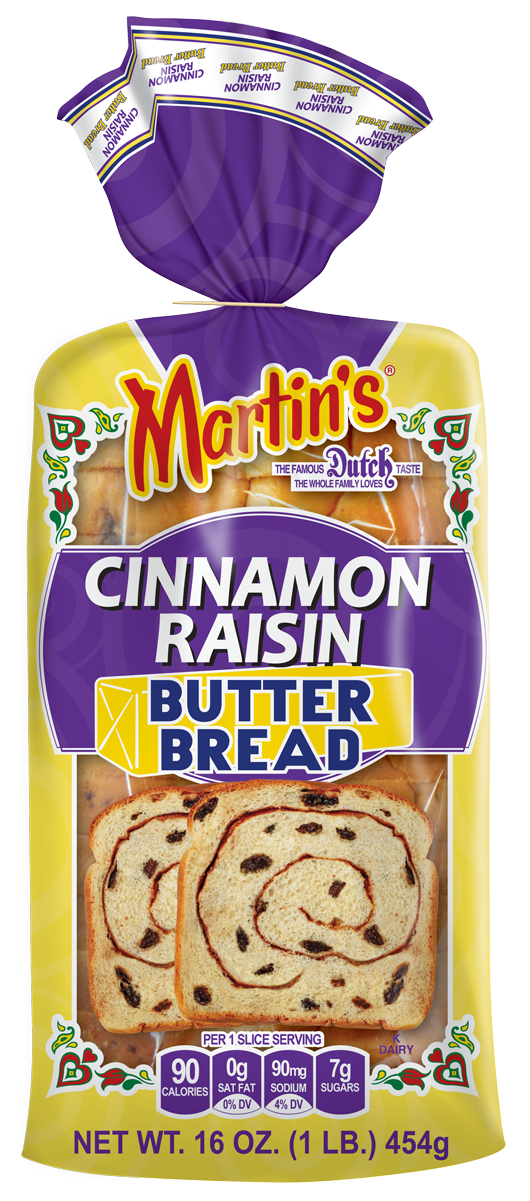 Swirl Month Part 2 CinnamonRaisin Butter Bread Martin's Famous