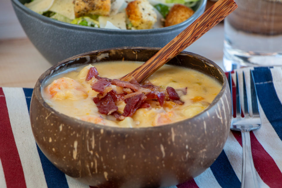 Cheddar Seafood Chowder Martin's Famous Potato Rolls and Bread
