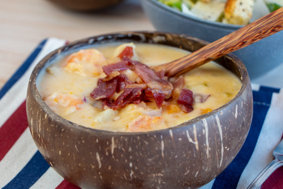 Cheddar Seafood Chowder Martin's Famous Potato Rolls and Bread