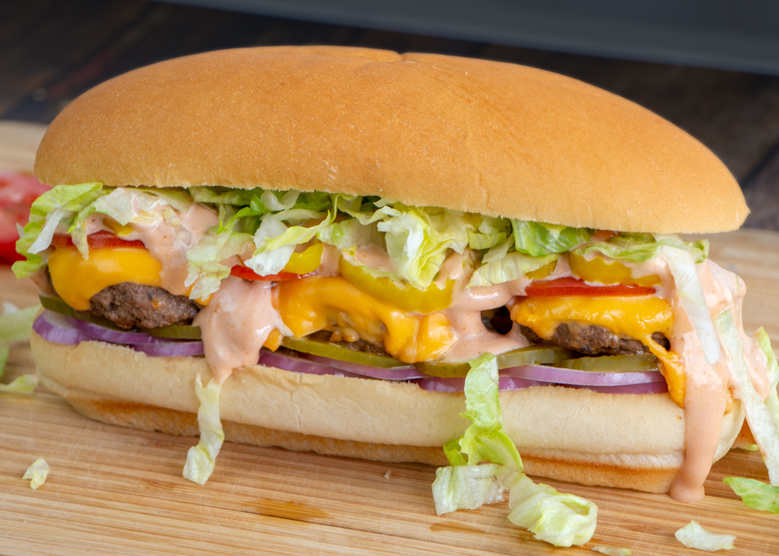 CheeseburgerHoagie Martin's Famous Potato Rolls and Bread