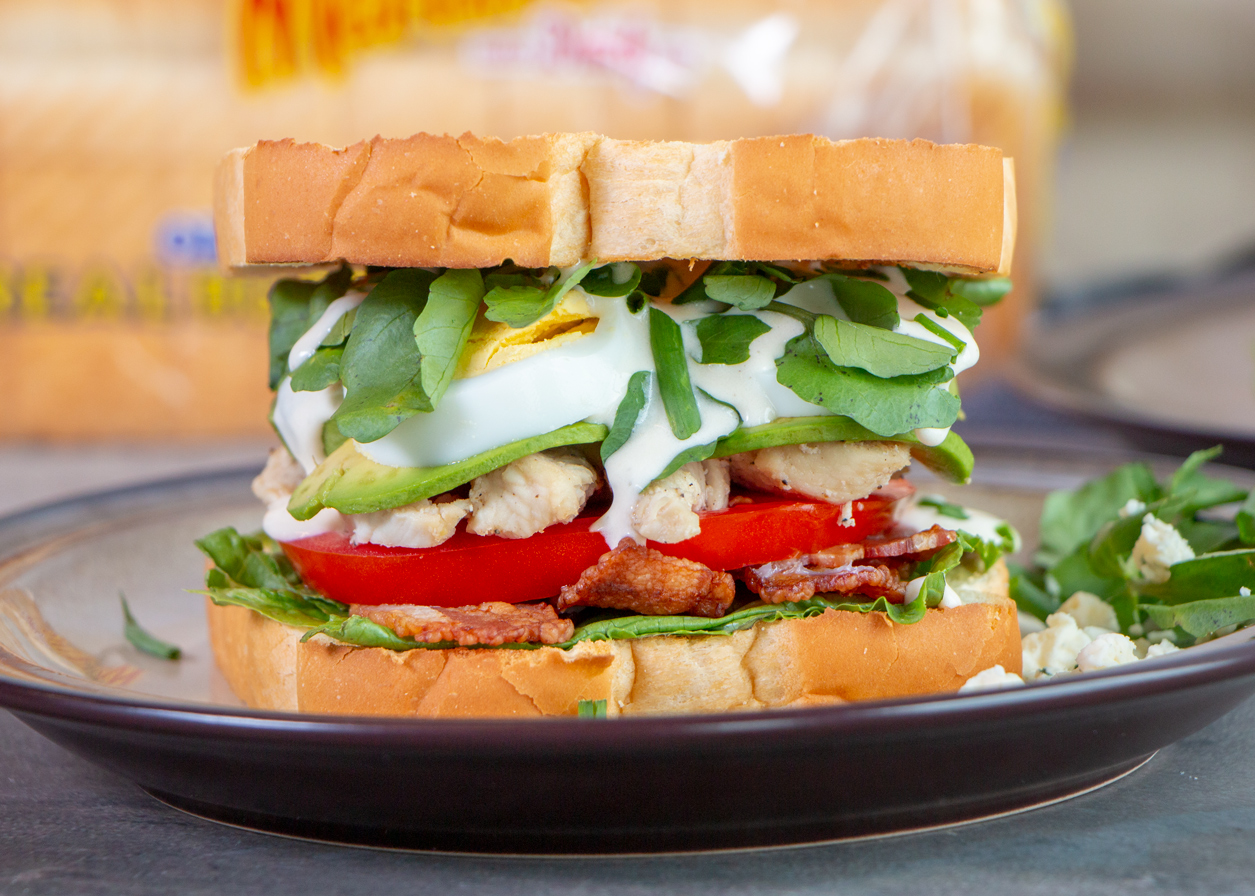 Cobb Salad Sandwich Martin's Famous Potato Rolls and Bread