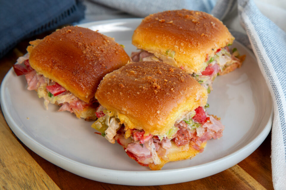 Chopped Italian Grinder Sliders Martin's Famous Potato Rolls and Bread