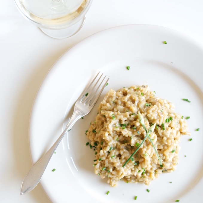 Brown Rice Risotto with Blue Cheese