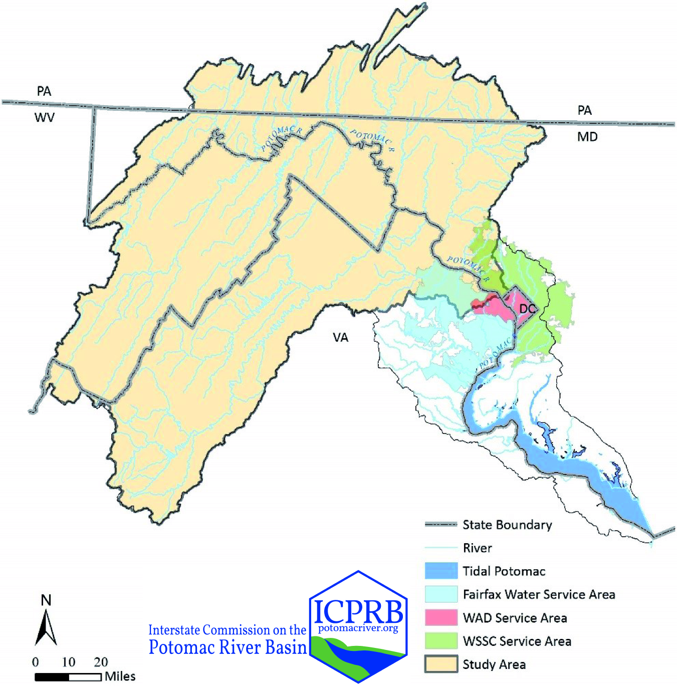 Forests and Water Treatment Costs · Potomac River Basin Drinking Water