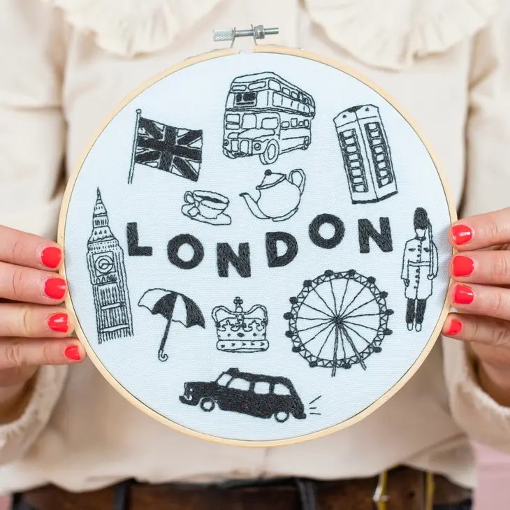 London x Maptote Large Embroidery Kit Pots of Passion