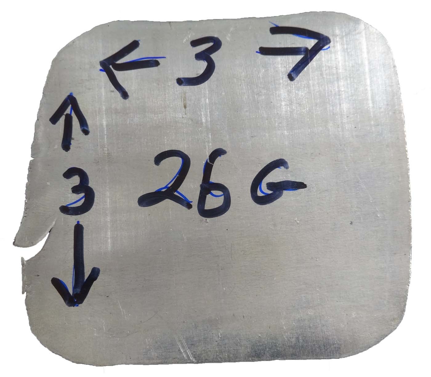 Potter USA Fine Tools. 26 Gauge Silver Sheet