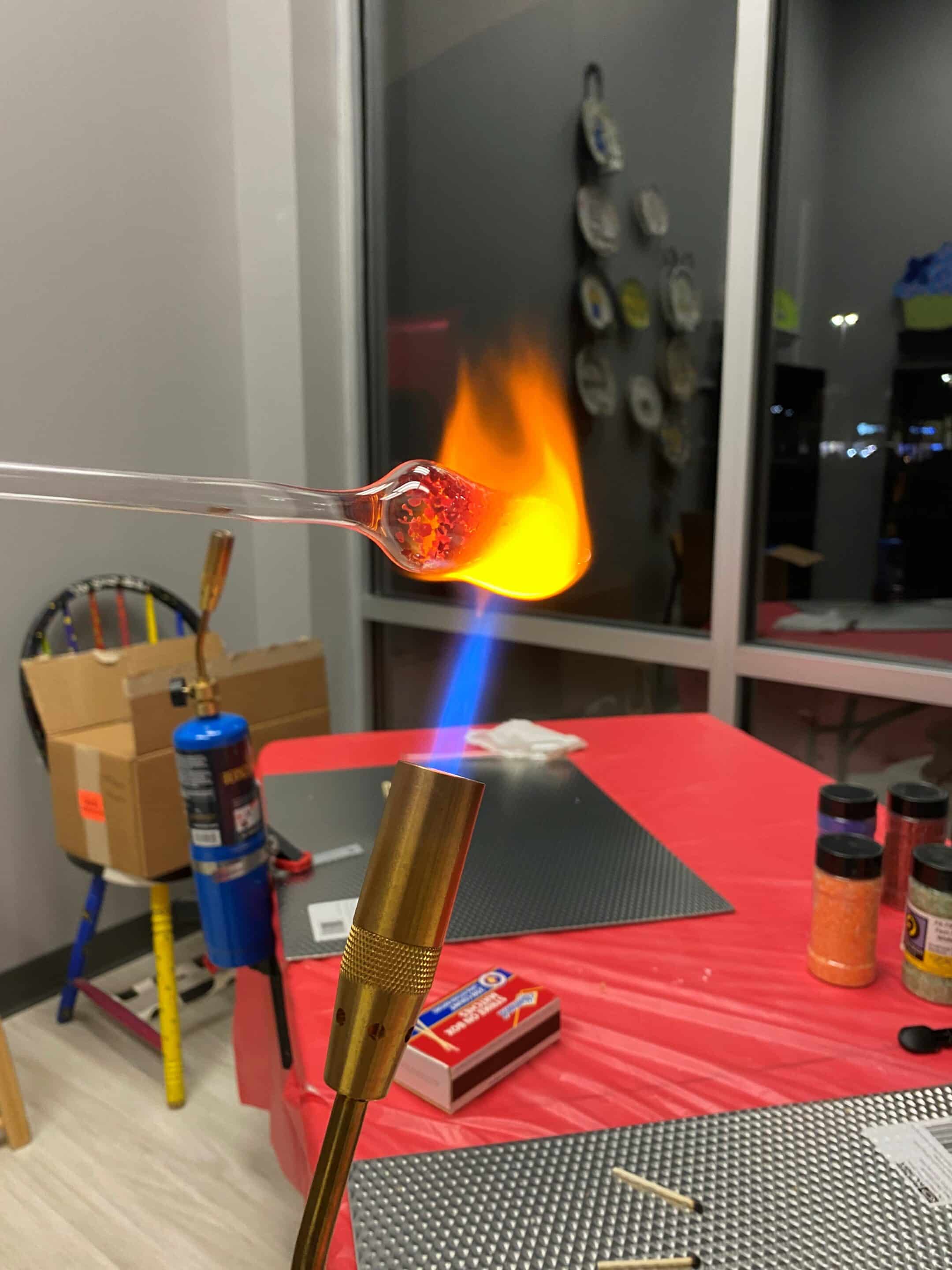 Intro to Glass Blowing 8/12 Pottery Camp