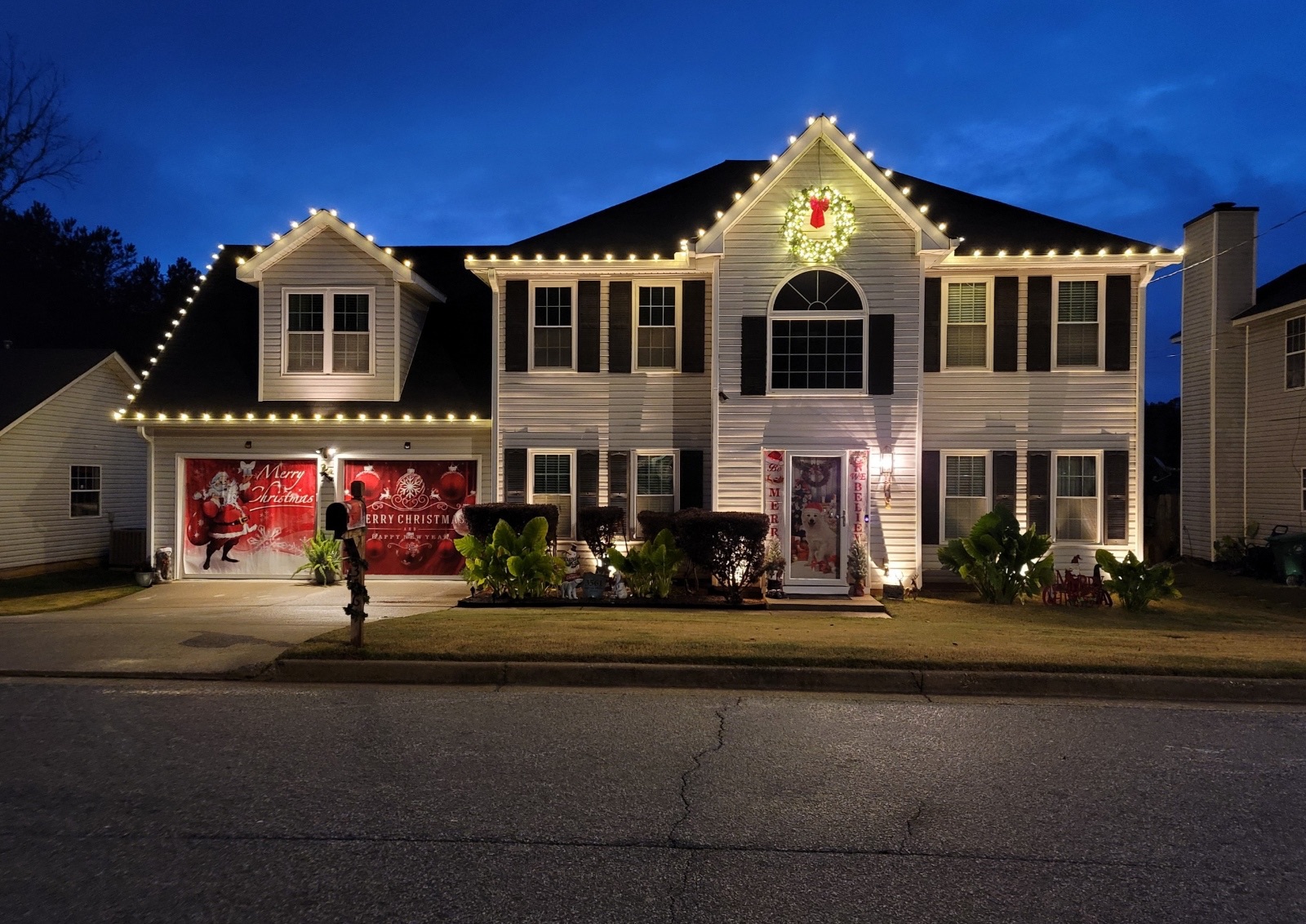 Roof Line Christmas Lights Potts Land Design