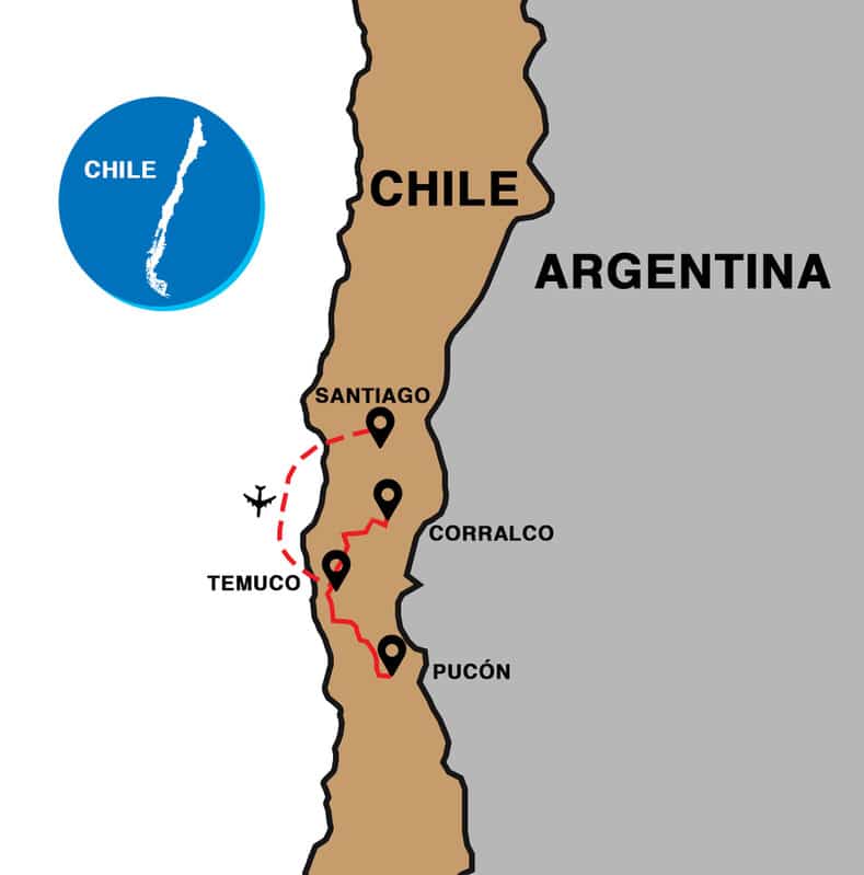 Pucon Chile Map