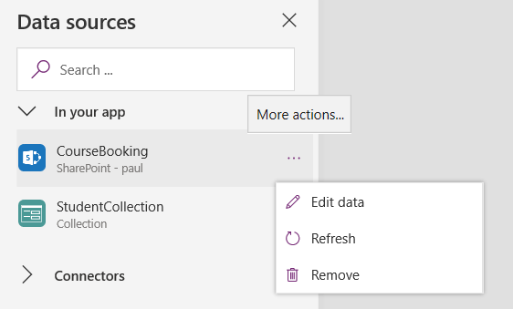 Get latest copy or refresh a record from datasource in Power Apps.