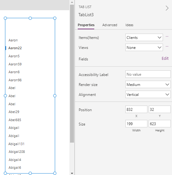 Power Apps Guide Controls How to use the Tab List control